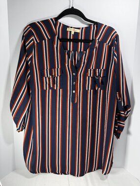Wishful Park Striped Utility Blouse